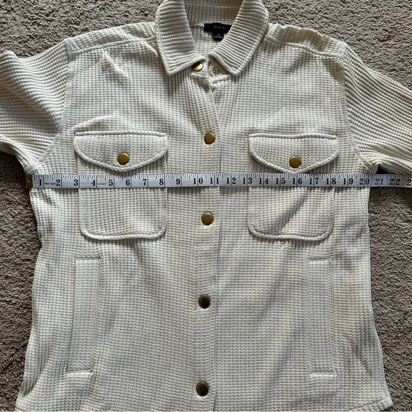J. Crew Waffle-knit shirt-jacket size XS - Picture 10 of 10